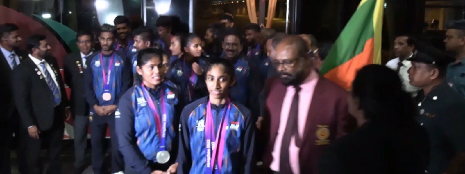 Sri Lankan medalists return from 19th Asian Games